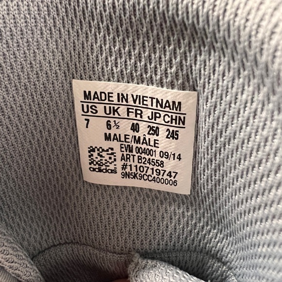 ADIDAS VERITAS MID Trainers Sneakers B24558 LIGHT ONIX MEN Size: 7 Gray Black - Picture 5 of 5